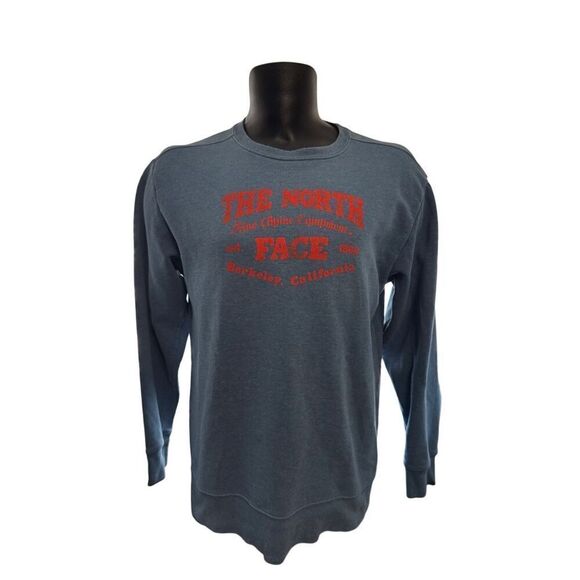 The North Face Men’s L Large Pullover Sweatshirt Cyan Blue - Berkeley California - Picture 1 of 3